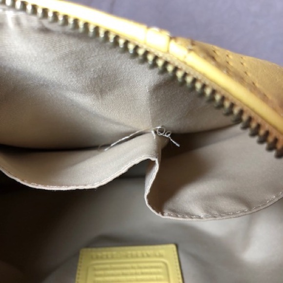 Coach Yellow Leather 2-Way Shoulder Purse - Picture 7 of 8